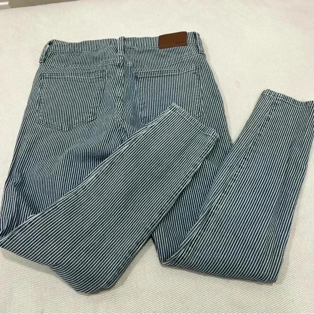 Madewell 9" Mid-Rise Skinny Jeans in Piper Stripe (Size 28 - Picture 6 of 13